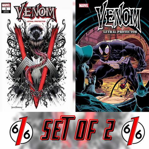 VENOM LETHAL PROTECTOR #1 SET KIRKHAM Unknown/616 Variant & Main Cover