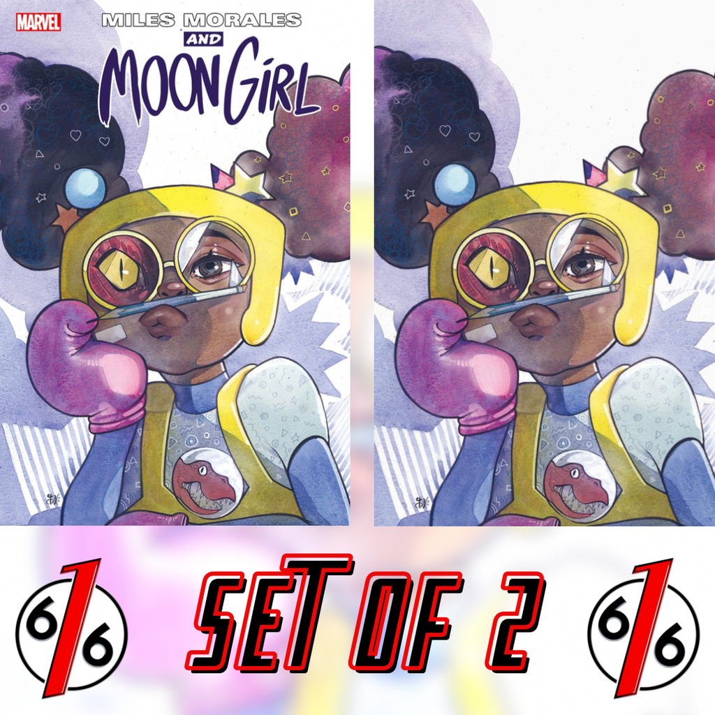 MILES MORALES & MOON GIRL #1 PEACH MOMOKO Trade & Virgin Variant MILES MORALES & MOON GIRL #1 PEACH MOMOKO Trade & Virgin Variant