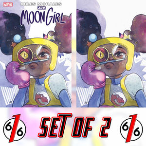 MILES MORALES & MOON GIRL #1 PEACH MOMOKO Trade & Virgin Variant Set