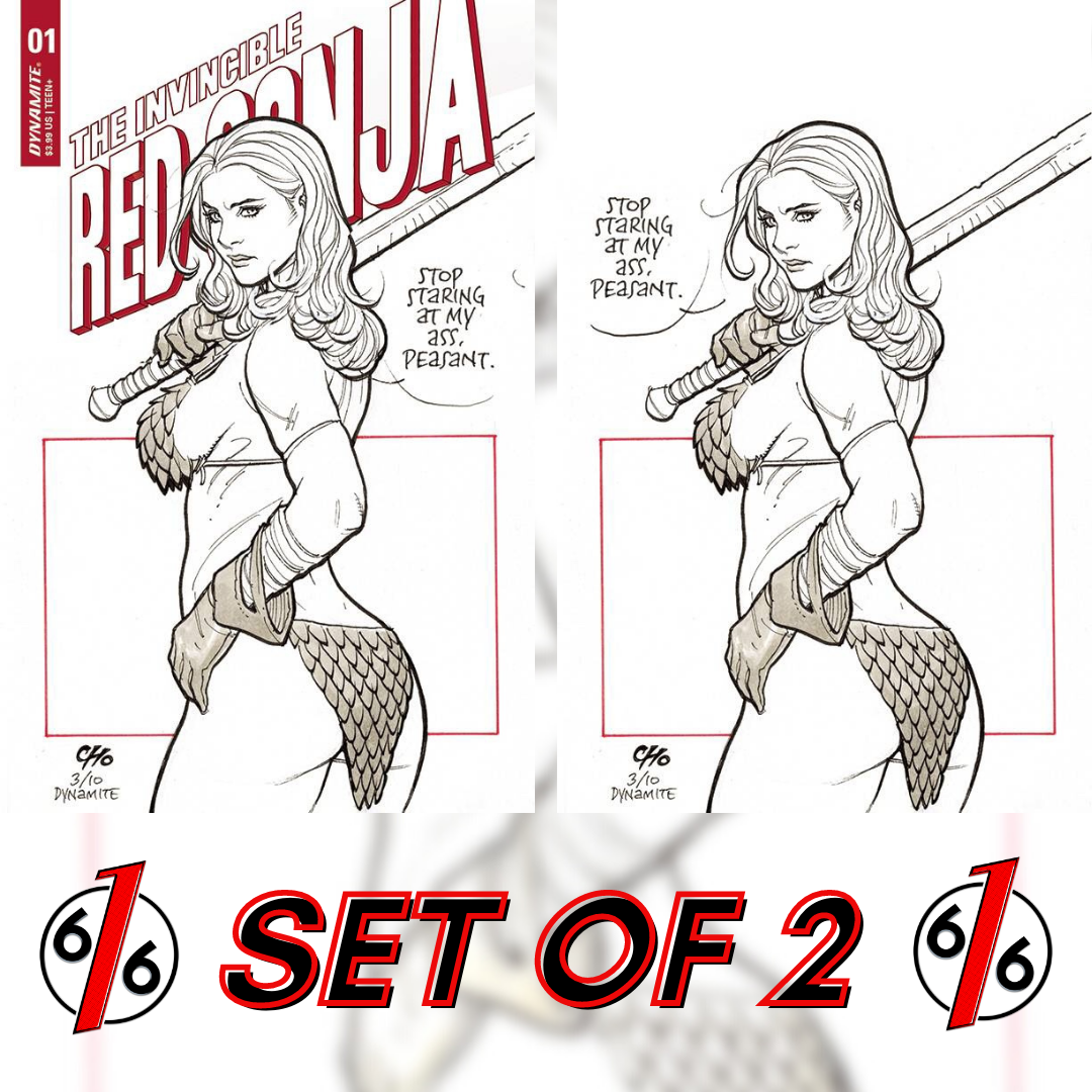 🚨🔥🗡 INVINCIBLE RED SONJA #1 FRANK CHO Variant Set Of 2 Cover D & 1:20 Virgin