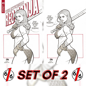 🚨🔥🗡 INVINCIBLE RED SONJA #1 FRANK CHO Variant Set Of 2 Cover D & 1:20 Virgin