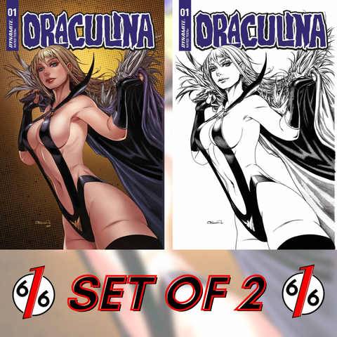 DRACULINA #1 SET TURNER 1:40 B&W Ratio Variant & Cover A Vampirella