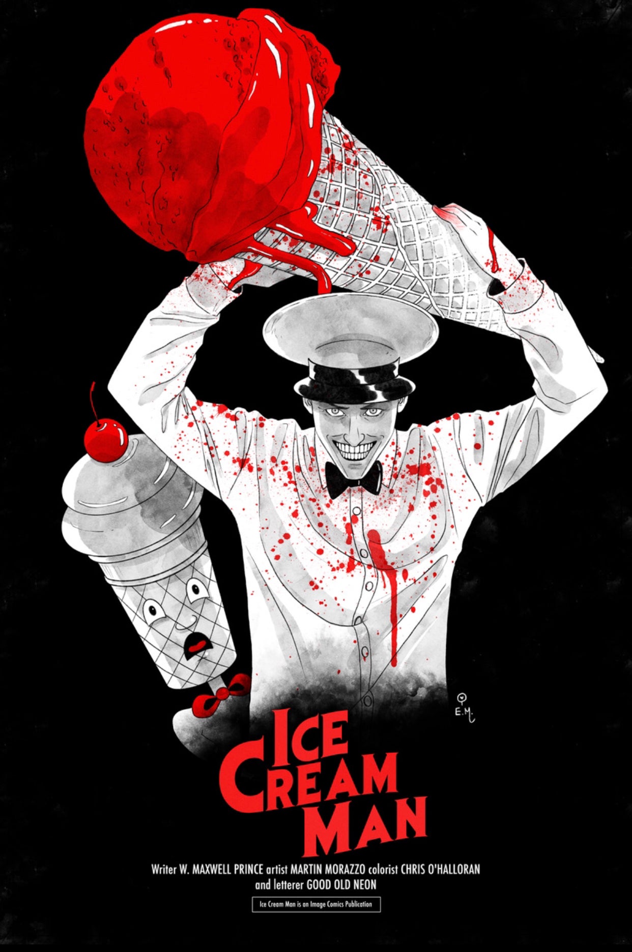 ICE CREAM MAN #25 MEGAN HUTCHISON-CATES 616 Color Ṡplash Variant B LTD 500 COA