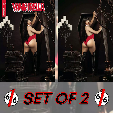 🚨🦇🔥 VAMPIRELLA #17 RAMIREZ COSPLAY Variant Set Of 2 Cover E & 1:25 Virgin NM