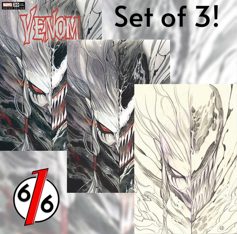 🚨🔥🕸 VENOM #30 PEACH MOMOKO SET OF 3 Trade Dress + Virgin + Sketch Variant NM