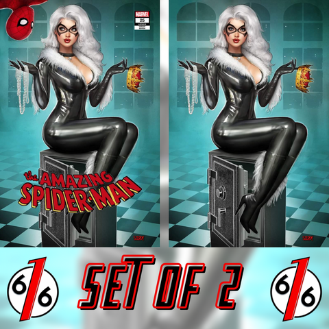 AMAZING SPIDER-MAN 25 SZERDY Black Cat Trade Dress & Virgin Variant Set