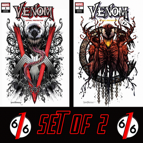 BUY 2 GET 1 FREE - VENOM LETHAL PROTECTOR #1-2 KIRKHAM SET Unknown 616 Trade Dress Variant - 3 Sets