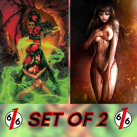 🚨🔥🦇 VAMPIRELLA VS PURGATORI #1 CHATZOUDIS & SZERDY Virgin Variant Set LTD 500