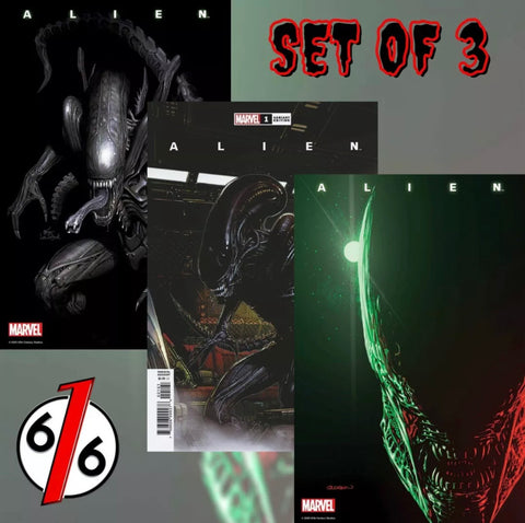 🚨🔥 ALIEN #1 SET OF 3 Main InHyuk Lee & Gleason & Finch Launch Variant NM