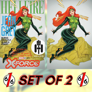 X-FORCE #20 NAKAYAMA Set Of 2 Trade Dress & Virgin Jean Grey Hellfire Gala
