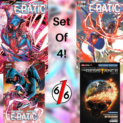 🚨💥⚡️ E-RATIC #1 SET OF 4 JONBOY MEYERS Variant + Cvr A + Cvr B + FCBD Preview