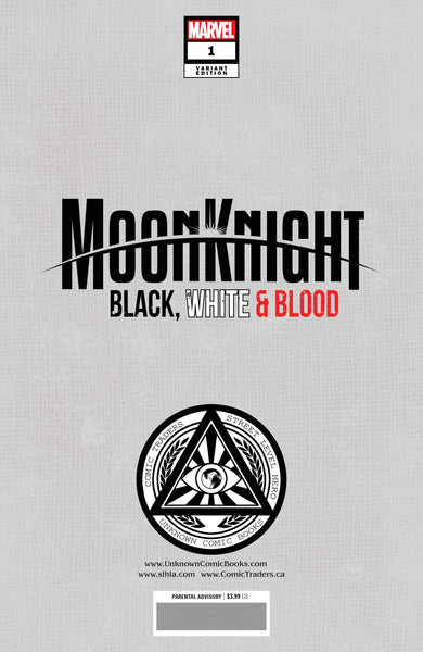 MOON KNIGHT BLACK WHITE BLOOD #1 CREEES Unknown 616 Virgin Variant