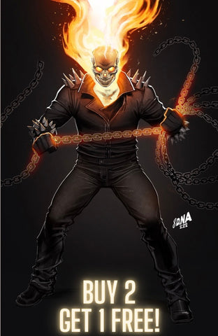 BUY 2 GET 1 FREE - GHOST RIDER #2 DAVID NAKAYAMA Unknown/616 Virgin Variant - 3 Copies