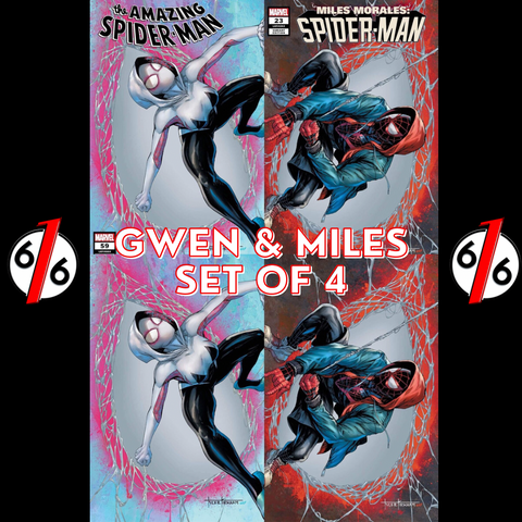 🚨🕷 AMAZING SPIDER-MAN #59 & MILES MORALES #23 TYLER KIRKHAM Variant Set of 4