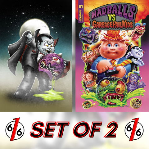 MADBALLS VS GARBAGE PAIL KIDS #1 Set EASTON HAWK 616 Nasty Nick Homage Variant & JOE SIMKO Main Cover