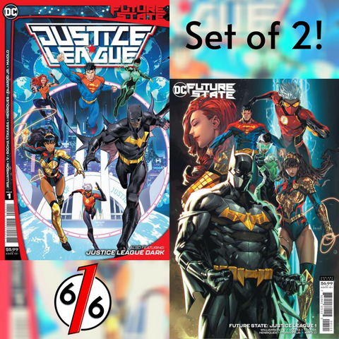 🚨💥 FUTURE STATE JUSTICE LEAGUE #1 SET OF 2 Cvr A Mora & Cvr B Ngu Yara Flor NM