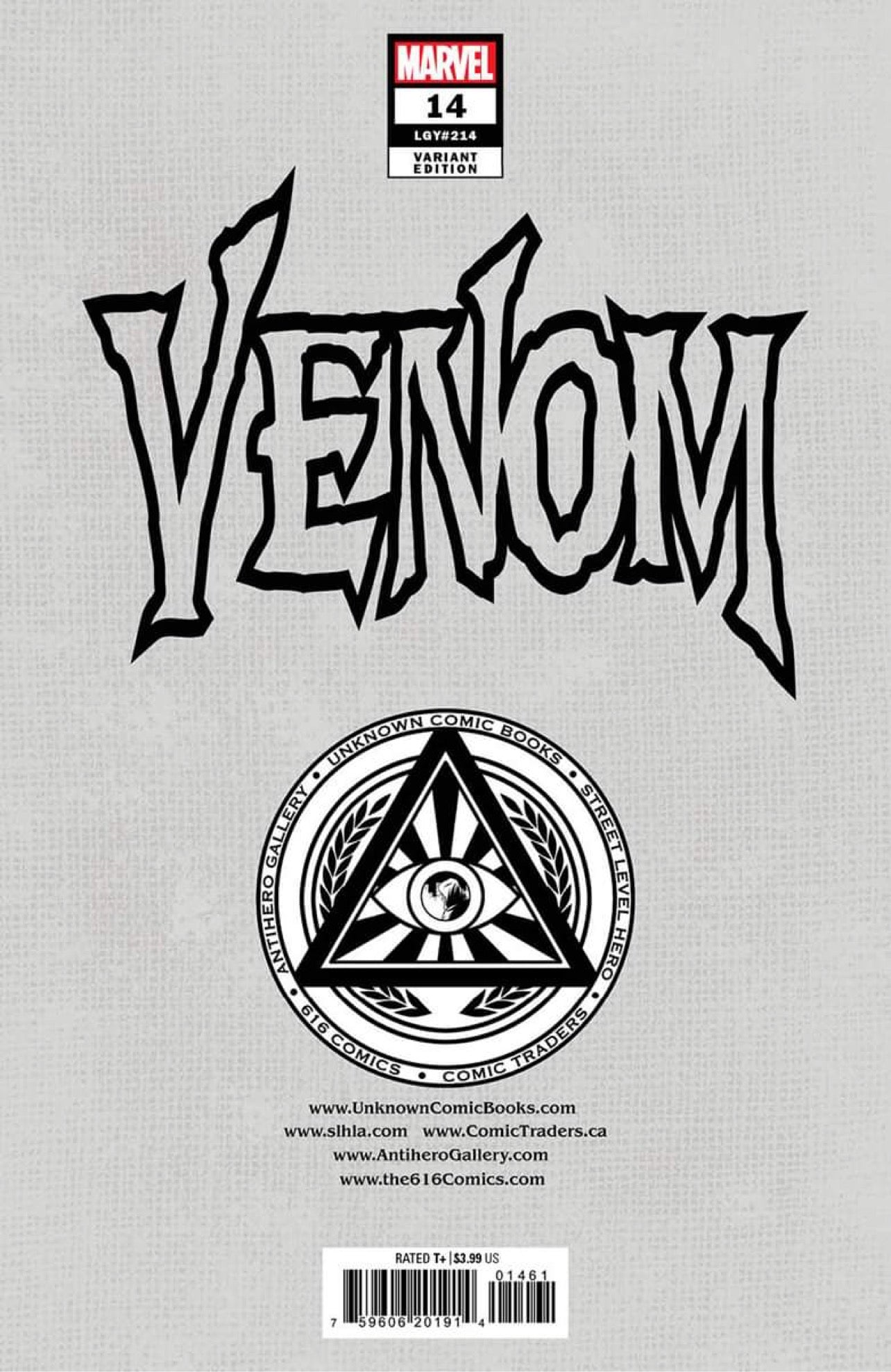VENOM #14 MARCO MASTRAZZO Unknown 616 Comics Trade Dress Variant