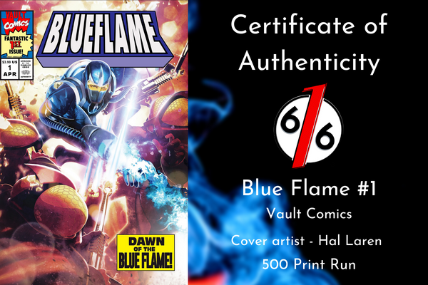 BLUE FLAME #1 HAL LAREN 616 Exclusive Darkhawk #1 Homage Variant LTD 500 COA