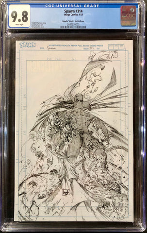 SPAWN #314 GREG CAPULLO Virgin Sketch 1:50 Ratio Variant CGC 9.8