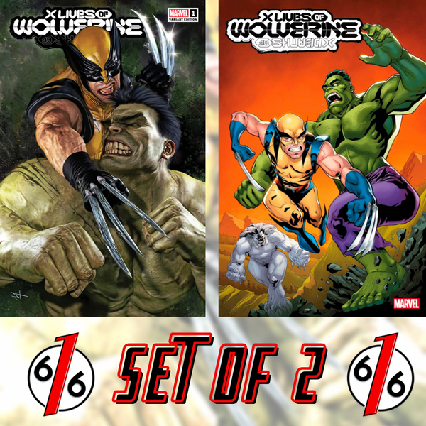 X LIVES OF WOLVERINE #1 SET TURINI 616 Variant & SLINEY Hulk #181 Homage