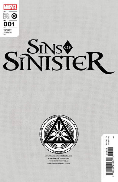 SINS OF SINISTER 1 KAARE ANDREWS 90s Unknown 616 Comics Trade Dress Variant