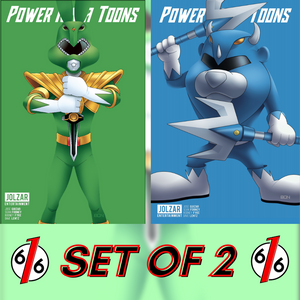 POWER NINJA TOONS BON BERNARDO 616 Exclusive Variant Homage Set Power Rangers LTD 55