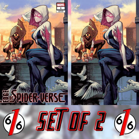 EDGE OF SPIDERVERSE #1 STEPHEN SEGOVIA 616 Variant Set Trade Dress & Virgin