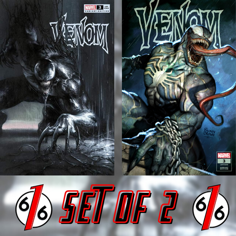 VENOM #3 TRADE DRESS VARIANT SET DELL’OTTO & RYAN BROWN LTD 3000