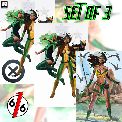 X-MEN #1 GREG HORN Variant Set Of 3 ABC Trade Dress & Virgin Rogue X-23