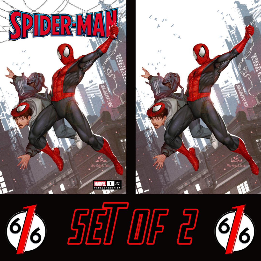 SPIDER-MAN #1 INHYUK LEE 616 Trade Dress & Virgin Variant Set AF #15 Homage