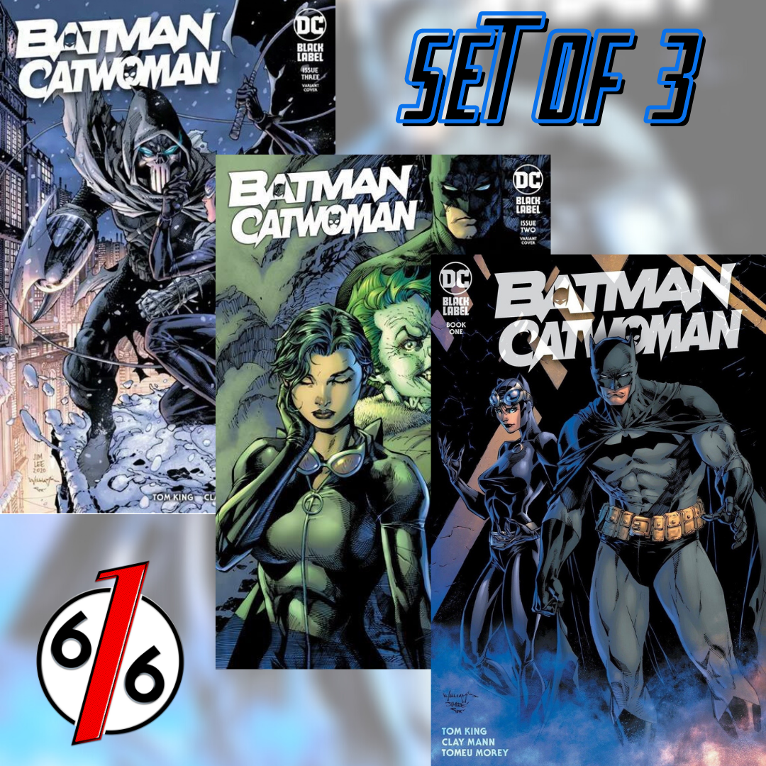 🚨🦇🔥 BATMAN CATWOMAN #1 - 3 JIM LEE & WILLIAMS SET OF 3 LTD 3000 NM Gemini