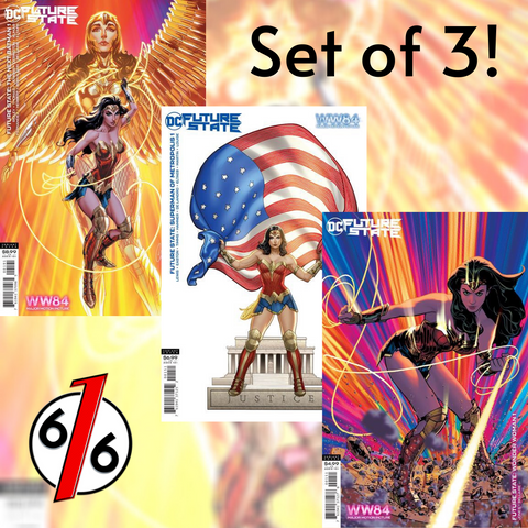 🚨🔥 WONDER WOMAN 1984 VARIANT SET OF 3 Campbell + Frank Cho + Adam Hughes NM