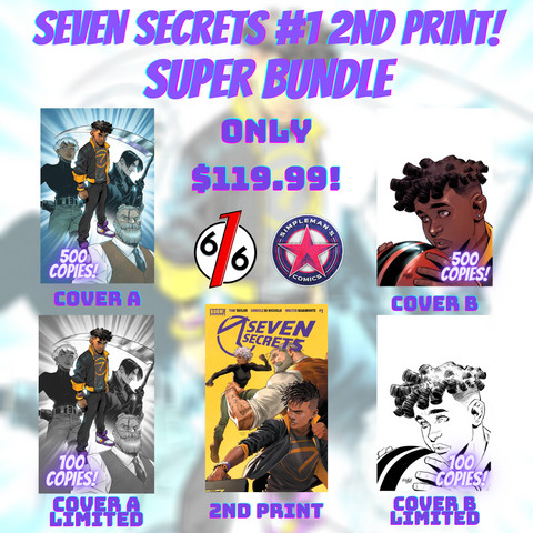 SEVEN SECRETS #1 SECOND PRINT SUPER BUNDLE SET OF 5 Exclusive Virgin Variants Ltd 100 Ultimate Fallout #4 Homage 