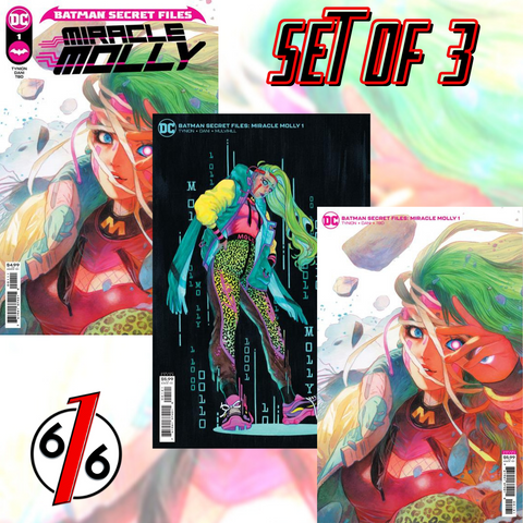 BATMAN SECRET FILES MIRACLE MOLLY #1 SET Main Cover & Frany Variant B & 1:25 Ratio Variant