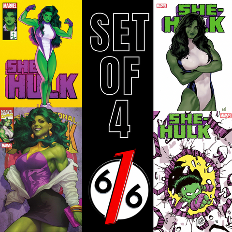 SHE-HULK #1 SET JEN BARTEL Main & ARTGERM & HUGHES & YOUNG Variant