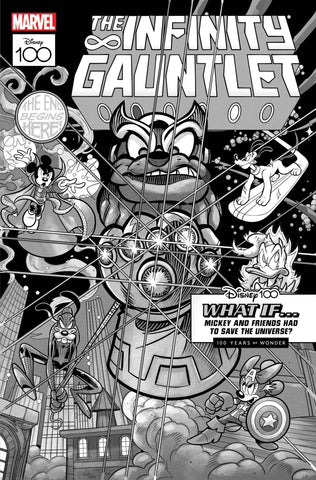 AMAZING SPIDER-MAN 23 PASTROVICCHIO DISNEY100 Infinity Gauntlet B&W 1:100 Ratio Variant 