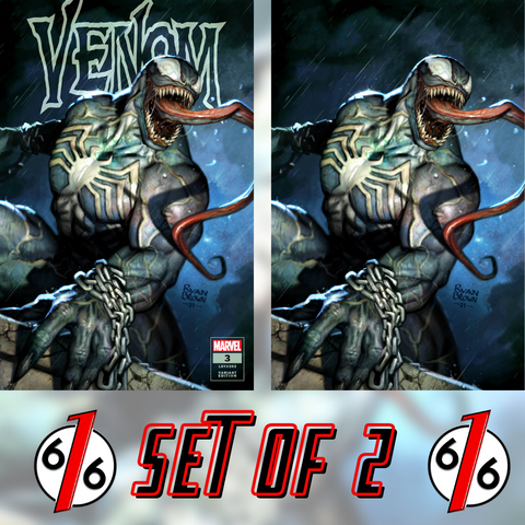 VENOM #3 RYAN BROWN 616 Variant Set Trade Dress & Virgin LTD 1000