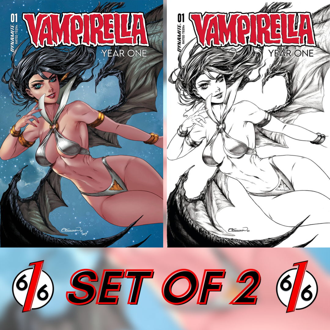 VAMPIRELLA YEAR ONE #1 COLLETTE TURNER 1:30 B&W Ratio Variant & Main Cover