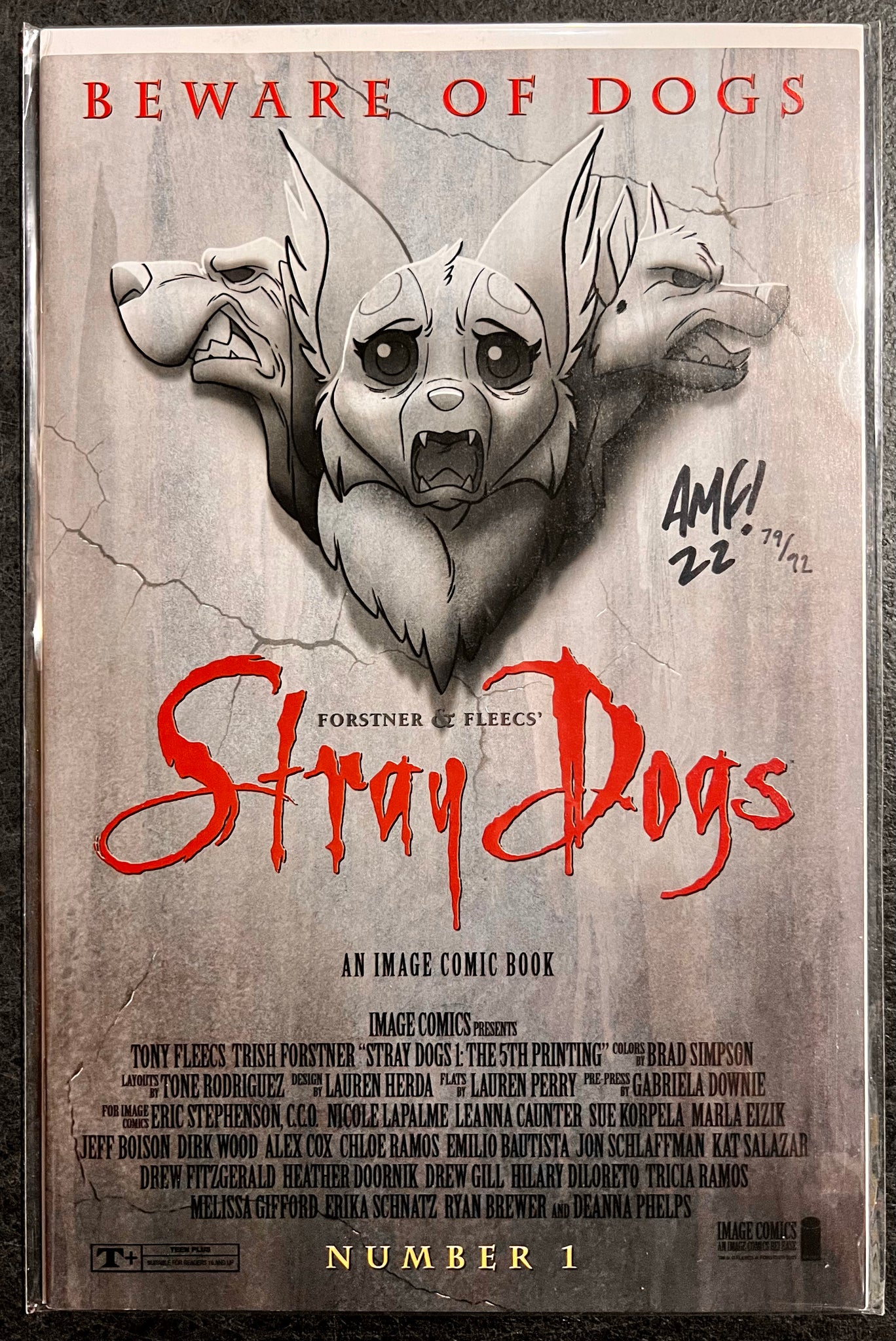 STRAY DOGS DOG DAYS #1 SIGNED TONY FLEECS Cover A LTD 150 Numbered COA