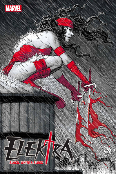 ELEKTRA BLACK WHITE & BLOOD #1 SET Main Romita Cover & Jonboy Meyers Variant