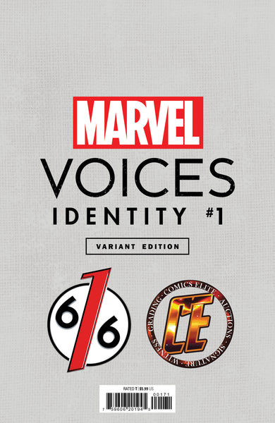 MARVELS VOICES IDENTITY #1 YOON 616 Exclusive Virgin Variant LTD 1000