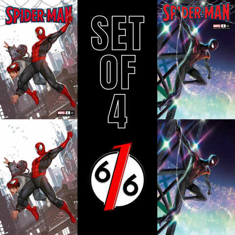 SPIDER-MAN #1 Set Of 4 INHYUK LEE & R1C0 Trade Dress & Virgin Variant