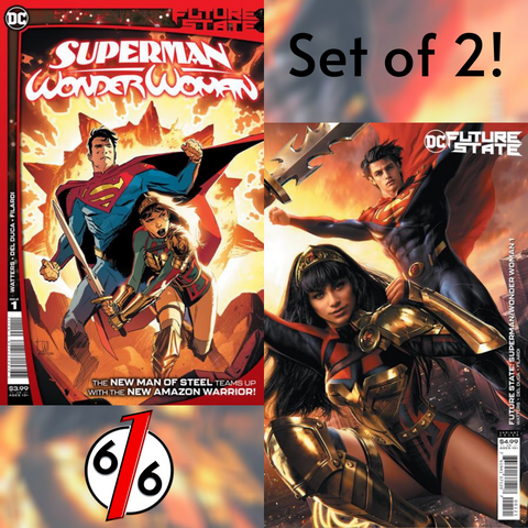 🚨🔥 FUTURE STATE SUPERMAN WONDER WOMAN #1 SET OF 2 Weeks & Roberts Yara Flor NM