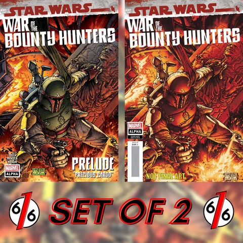 🚨 STAR WARS WAR OF THE BOUNTY HUNTERS ALPHA #1 Set Of 2 Main & Crimson Variant