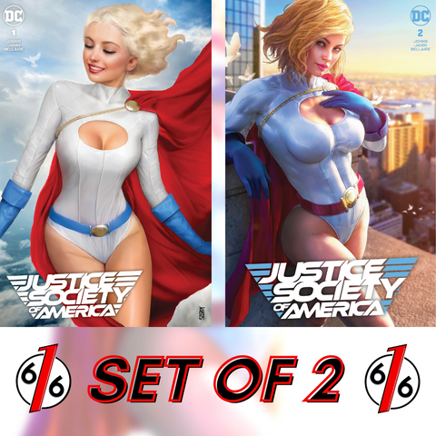 JUSTICE SOCIETY OF AMERICA 1-2 SET SZERDY & TIAGO DA SILVA 616 Trade Dress Variant Power Girl