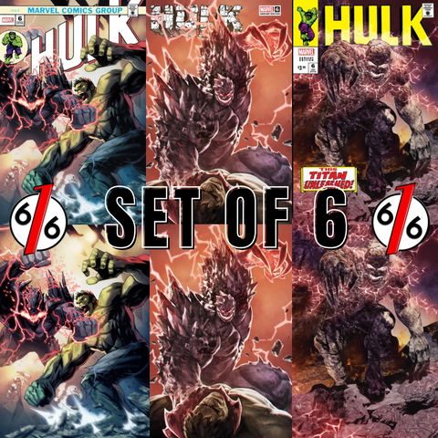 HULK #6 TURINI & SEGOVIA & SKAN Variant Set Trade Dress & Virgin #105 & #181 Homage 