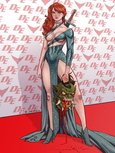 INVINCIBLE RED SONJA #3 RICHARD ORTIZ Virgin Red Carpet Variant LTD 500 COA