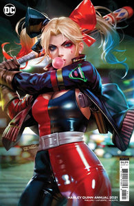 🚨🔥 HARLEY QUINN 2021 ANNUAL #1 DERRICK CHEW Card Stock Variant B NM