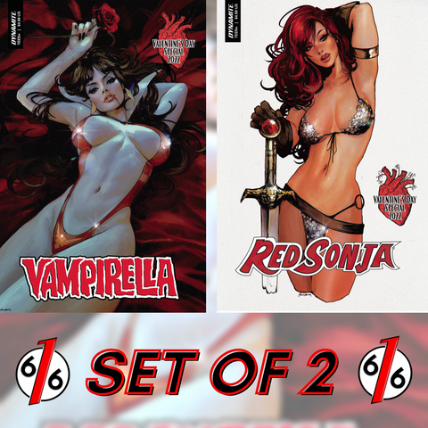 VAMPIRELLA & RED SONJA VALENTINES SPECIAL 2022 SOZOMAIKA SET 