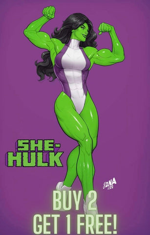 BUY 2 GET 1 FREE - SHE-HULK #2 DAVID NAKAYAMA Unknown Illuminati/616 Trade Dress Variant - 3 Copies 